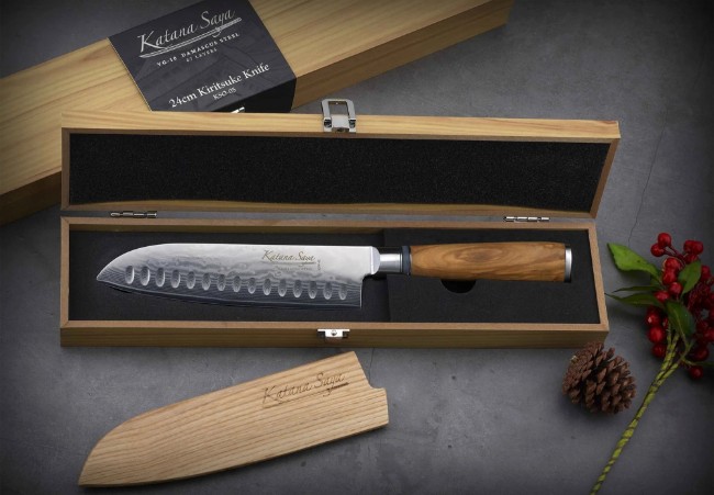 Нож Santoku, стомана, 18 см, "Katana Saya" - Grunwerg