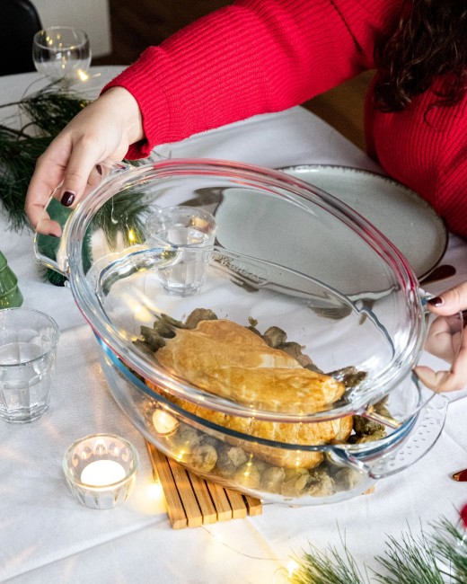 Овален съд с капак от термоустойчиво стъкло "Slow Cook", 4,4 л + 1,4 л - Pyrex