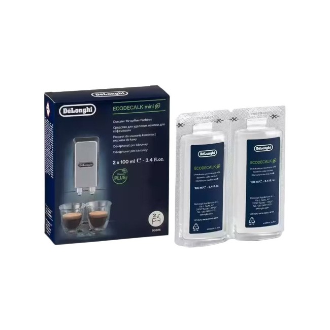 Препарат за отстраняване на котлен камък EcoDecalk, 2 x 100 ml - DeLonghi