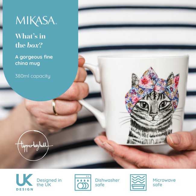 Порцеланова чаша, 380 мл, дизайн за котки - Mikasa