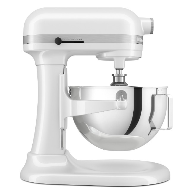 Миксер с купа 5,2 л, модел HEAVY DUTY, бял - KitchenAid