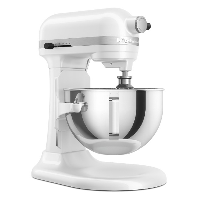 Миксер с купа 5,2 л, модел HEAVY DUTY, бял - KitchenAid