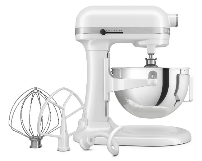 Миксер с купа 5,2 л, модел HEAVY DUTY, бял - KitchenAid