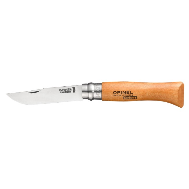 N°08 джобно ножче, въглеродна стомана, 8.5cm, "Carbone" - Opinel