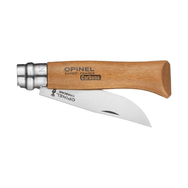 N°08 джобно ножче, въглеродна стомана, 8.5cm, "Carbone" - Opinel