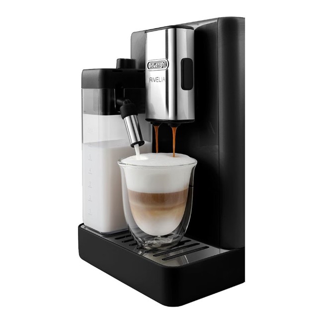 Автоматична машина за еспресо, 1450W, "Rivelia", Onyx Black - DeLonghi