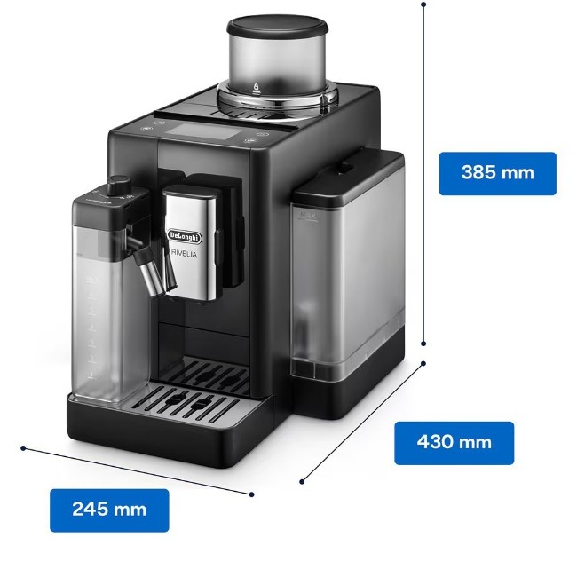 Автоматична машина за еспресо, 1450W, "Rivelia", Onyx Black - DeLonghi