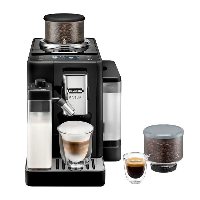 Автоматична машина за еспресо, 1450W, "Rivelia", Onyx Black - DeLonghi