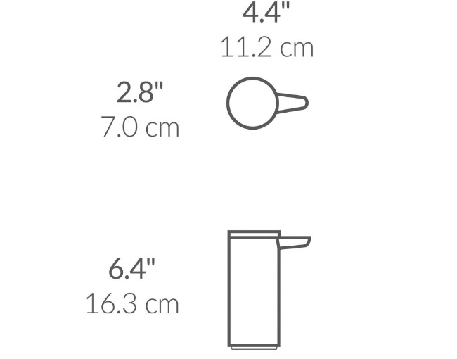 Дозатор за течен сапун със сензор, 266 ml, неръждаема стомана, Brushed - simplehuman 