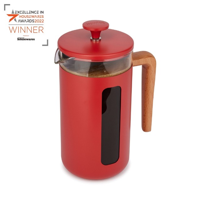 Кафемашина, изработена от боросиликатно стъкло, 1L, "Pisa", червена - La Cafetiere