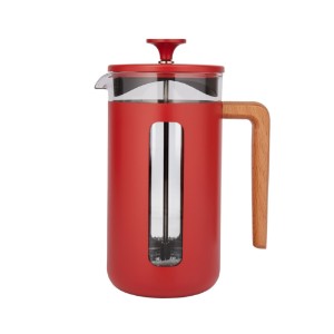 Кафемашина, изработена от боросиликатно стъкло, 1L, "Pisa", червена - La Cafetiere